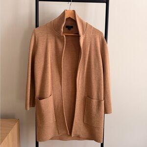 JCrew Women's Tan Open Front Sweater Blazer